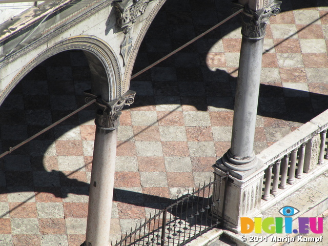 SX19162 Esher-esque columns from Lamberti Tower, Verona, Italy